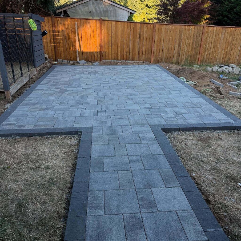 Finished paver patio