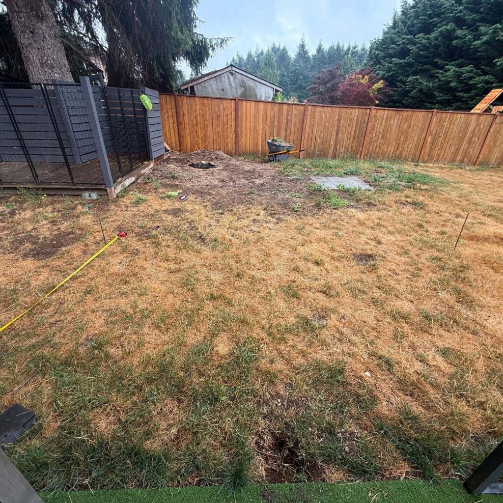 Yard before work